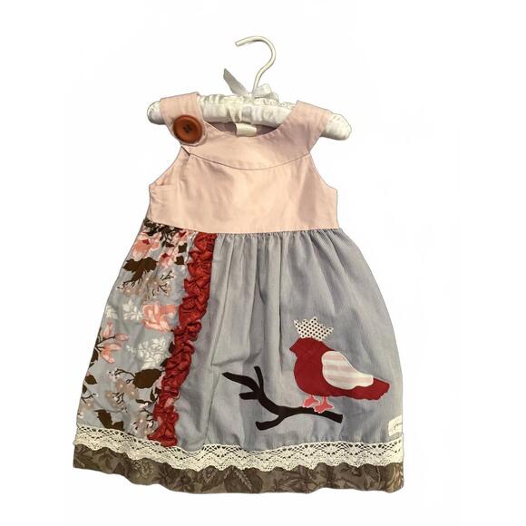 NEW PERSNICKETY CLOTHING girl's nellie dress in pink - Picture 2 of 3